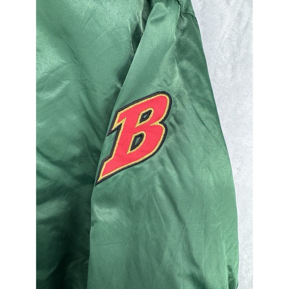 Starter Buffalo Bisons Vintage Satin Bomber Green Jacket Coat Men's Size 2XL EUC - Picture 3 of 9